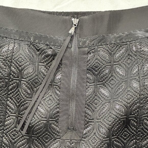Ann Taylor Pencil Skirt Sz 6 Ribbon Detail Office Siren Quilted Career Slit New - Picture 7 of 10
